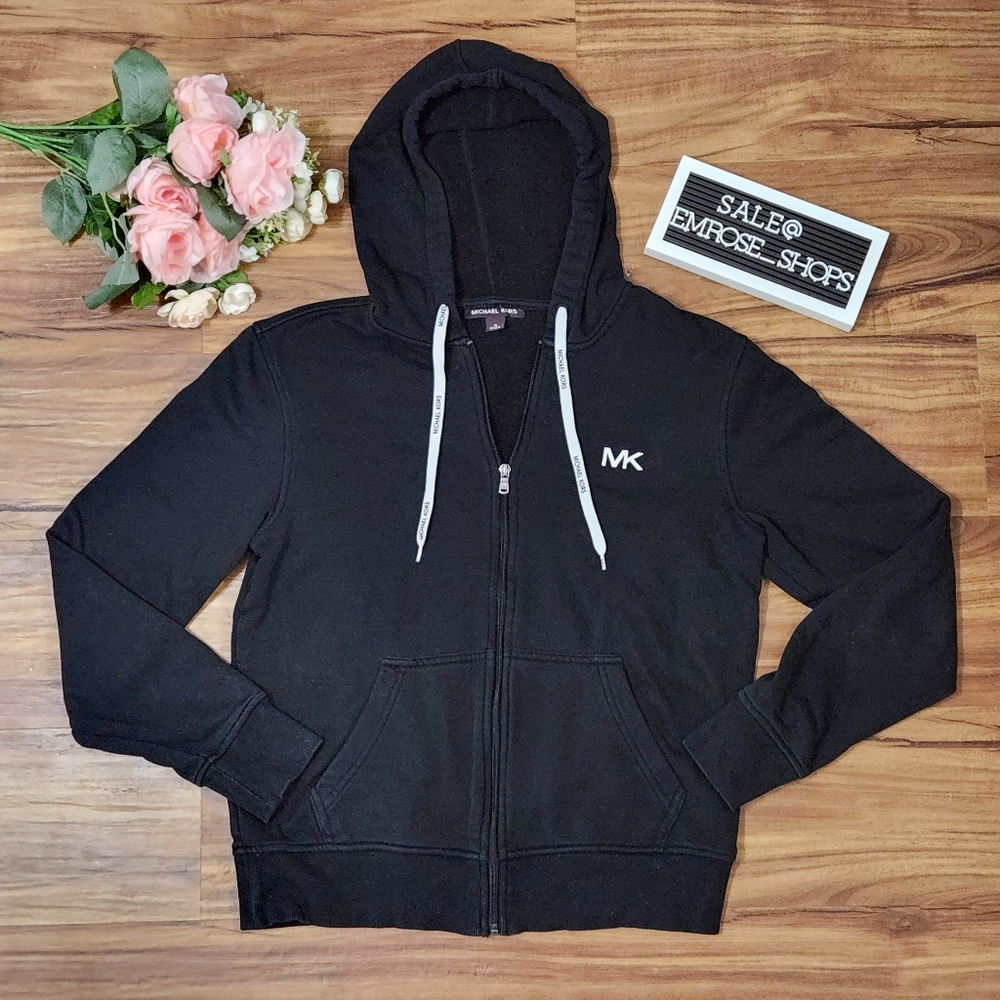 Michael Kors Black Zip-Up Hoodie